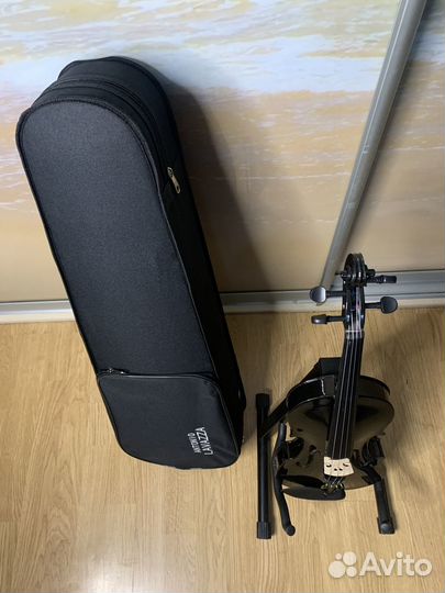 Скрипка для обучения 4/4 черная + мостик