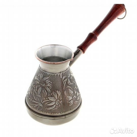 Турка для кофе медная «Ромашка», 700 мл