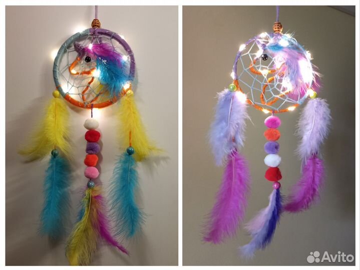 Ловцы снов Феникс, Попугай, Единорог с подсветкой