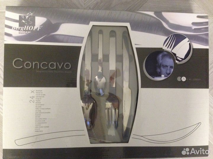 Столовые приборы berghoff серии Concavo 24 пр