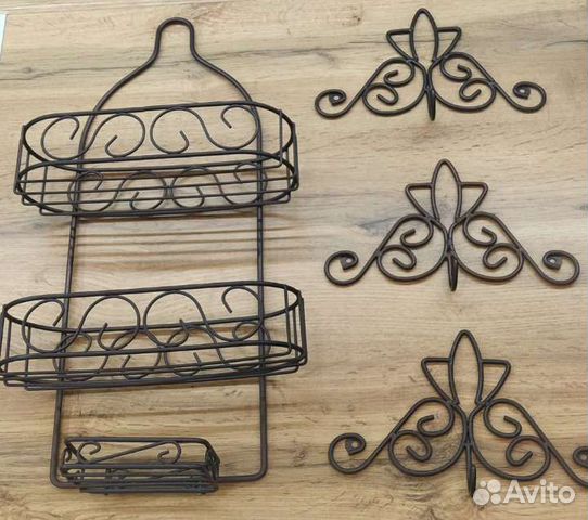 Полка настенная с крючками новая