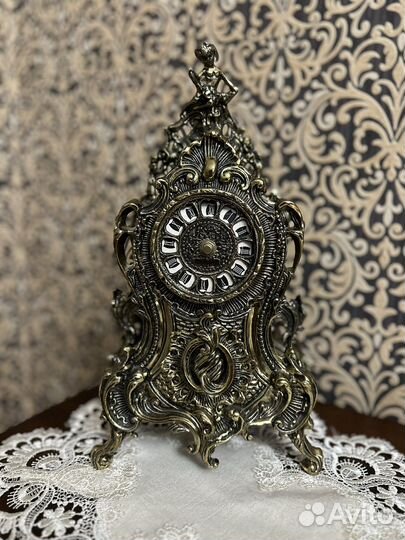 Часы каминные бронза
