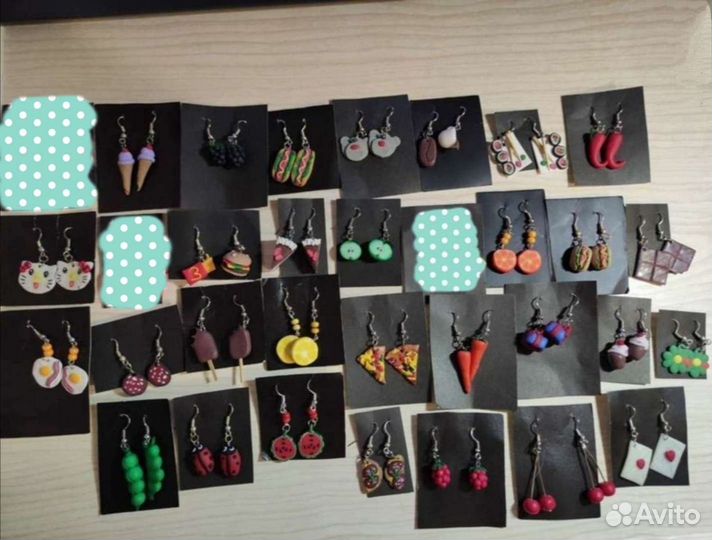 Серьги из полимерной глины
