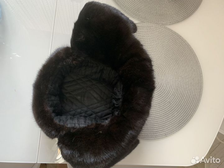 Норковая шапка мужская ушанка