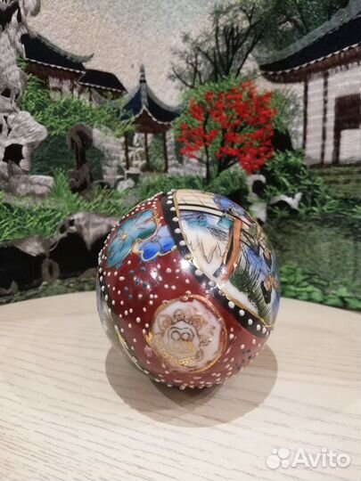 Антикварное Яйцо Мориаж Фарфор Satsuma
