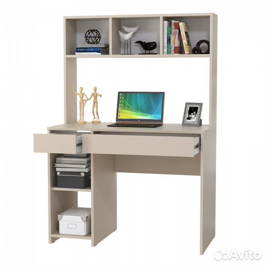 Стол компьютерный Mobi Комфорт 12.77F цвет сатин, 100х49,8х147 см, ун.сб