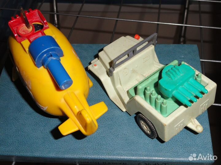 Военная машинка и вертолёт, СССР, 2шт, на запчасти