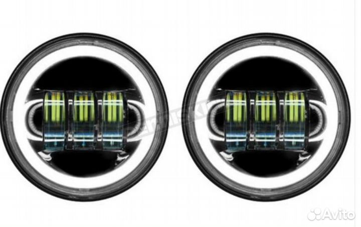 Новые Доп Фары Harley H.O.G.Workz Halo 4.5 Черные