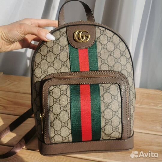 Рюкзак женский канва кожа GG Gucci