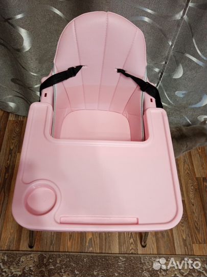 Стульчик для кормления розовый детский разборный