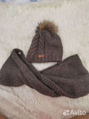 Комплект шапка и снуд женский