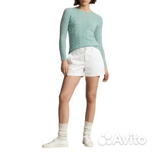 Шерстяно-кашемировый свитер вязания косами Polo Ra