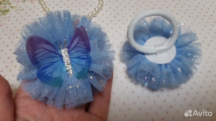 Резинка для волос с бабочкой девочке