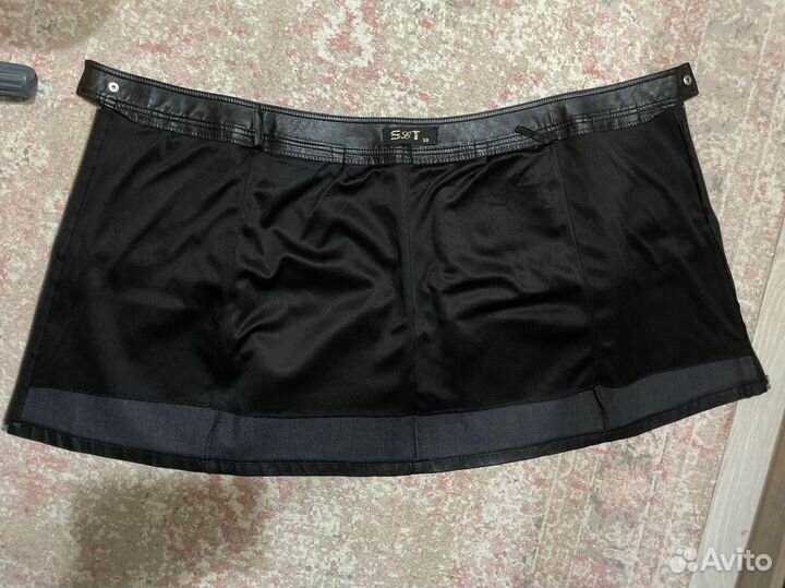 Юбка кожаная