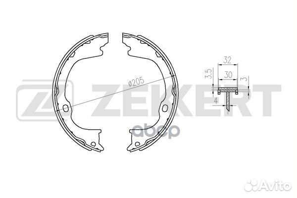 Колодки торм. бараб. задн. Jeep Grand Cherokee