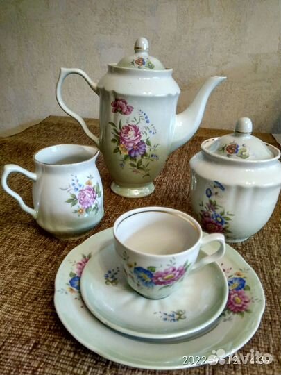 Сервиз кофейный перламутровый СССР новый