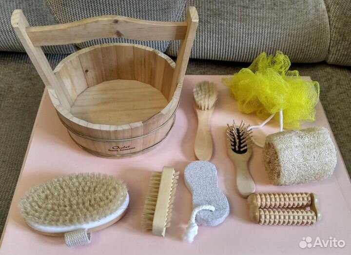 Набор для ухода за телом «Owlet» (щётки, мочалки и