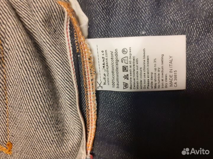 Джинсы nudie jeans selvage