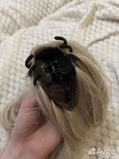 Накладной хвост русый завитый