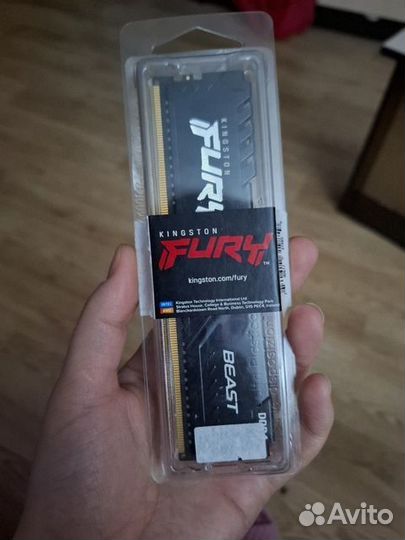 Оперативная память Kingston fury Beast Black 8 гб