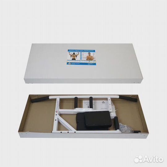 Турник брусья пресс 3 в 1 настенный новый, белый