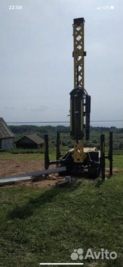 Фундамент дома и бани на забивных жб сваях и винто