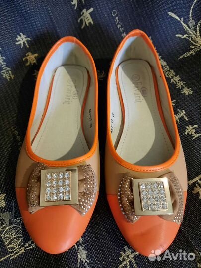 Балетки белые кожаные 36,5