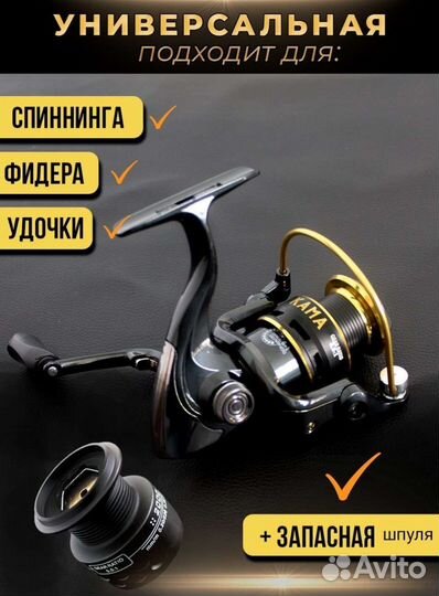 Катушка рыболовная для спиннинга безынерционная