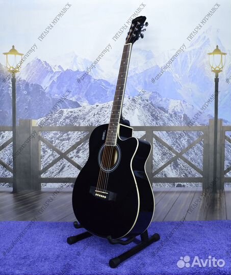 Акустическая гитара (новая) глянцевая, комплект