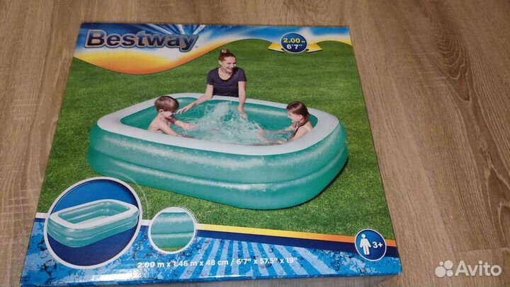 Бассейн bestway надувной 200х146х48 см