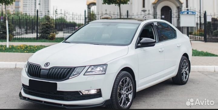 Сплиттер губа на Skoda Octavia a7 рест/дорест