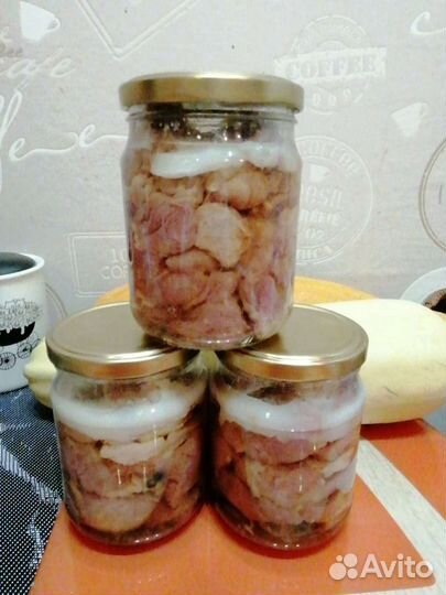 Домашняя тушенка, скумбрия х, г/к, грудинка, филе