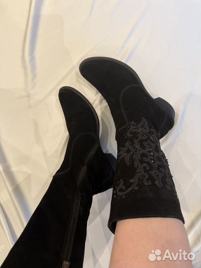 Полусапоги казаки черные