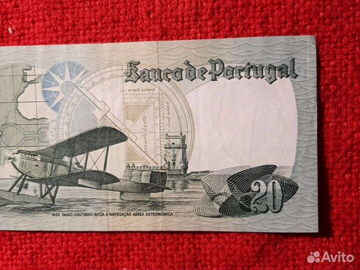 Банкнота/Португалия 20 эскудо 1978год /хf