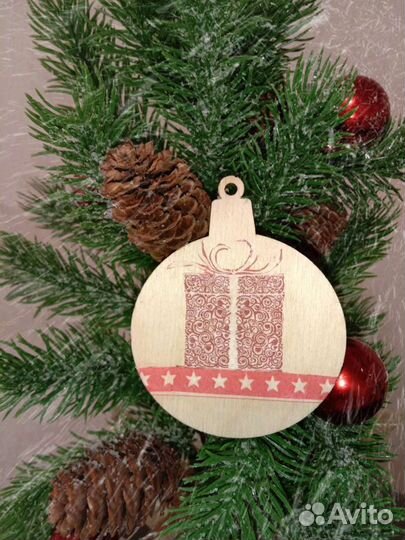 Новогодние украшения из дерева, игрушка