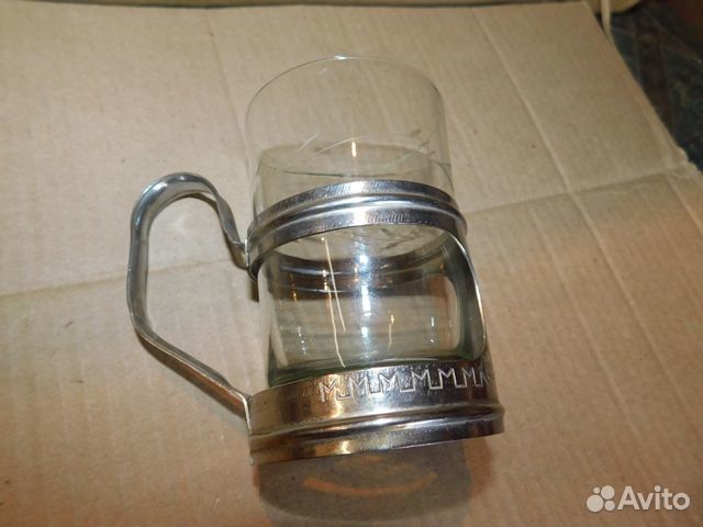 Старинный подстаканник со стаканом Смоленск СССР