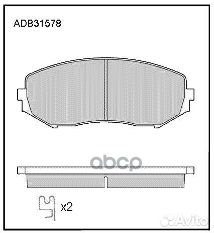 ADB 31578 колодки дисковые передние Suzuki Gra