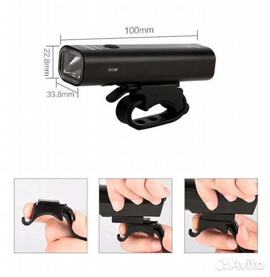 Велосипедный фонарь с аккумулятором USB newboler