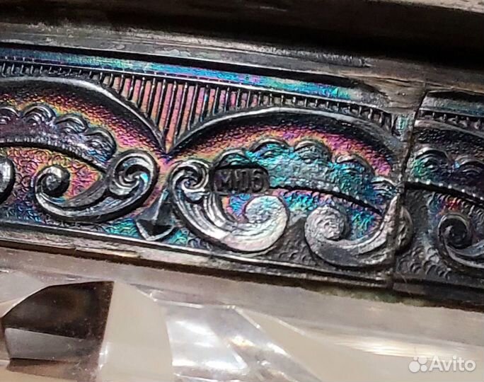 Хрустальные вазы с серебром. 50-е годы