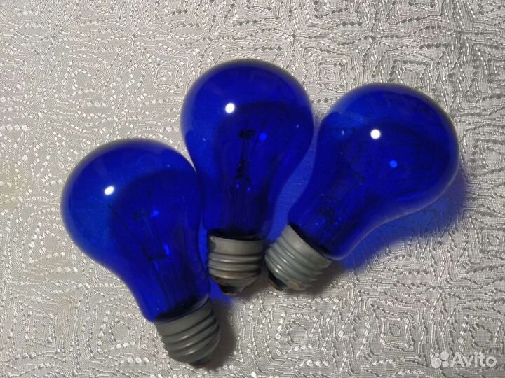 Лампа накаливания синяя для прогревания СССР