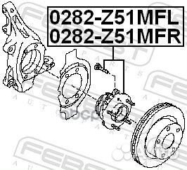 Ступица передняя правая 0282Z51MFR Febest