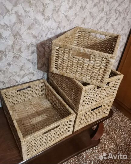 Корзины плетёные для хранения