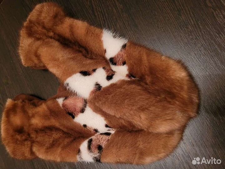 Норковые варежки, норковые митенки