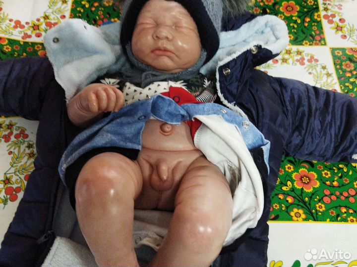 Кукла реборн винил мальчик