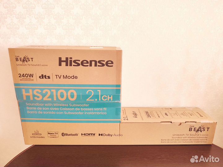 Новый саундбар Hisense 2.1 240W