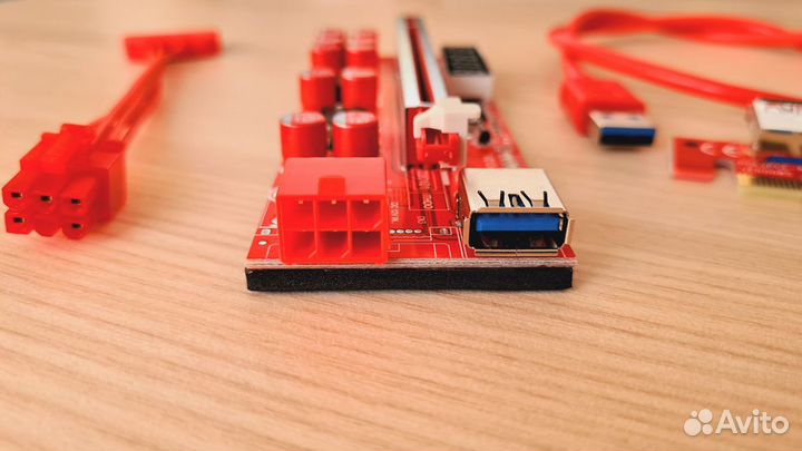 Новый Райзер VER 013 PRO 6PIN, Кабель USB 60 см