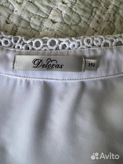 Блузка школьная для девочки белая р.152