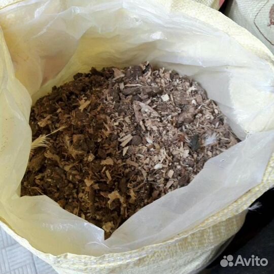 Куриный помет в мешках