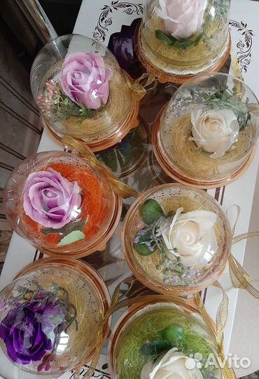 Букет роз из мыла