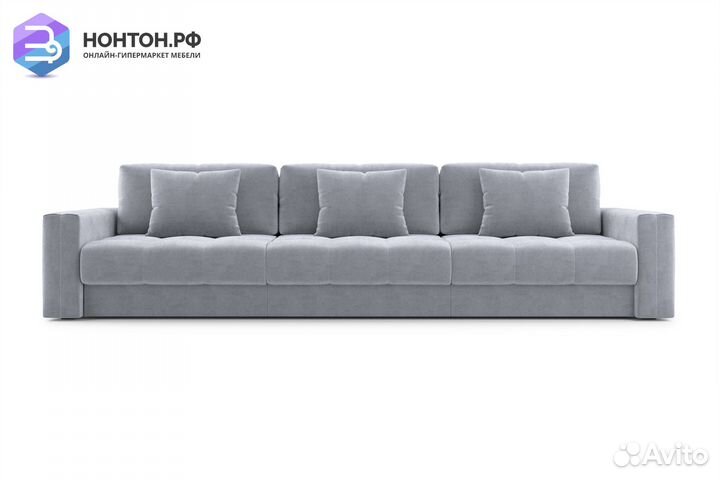 Диван тик-так Монарх 3-х местный серый